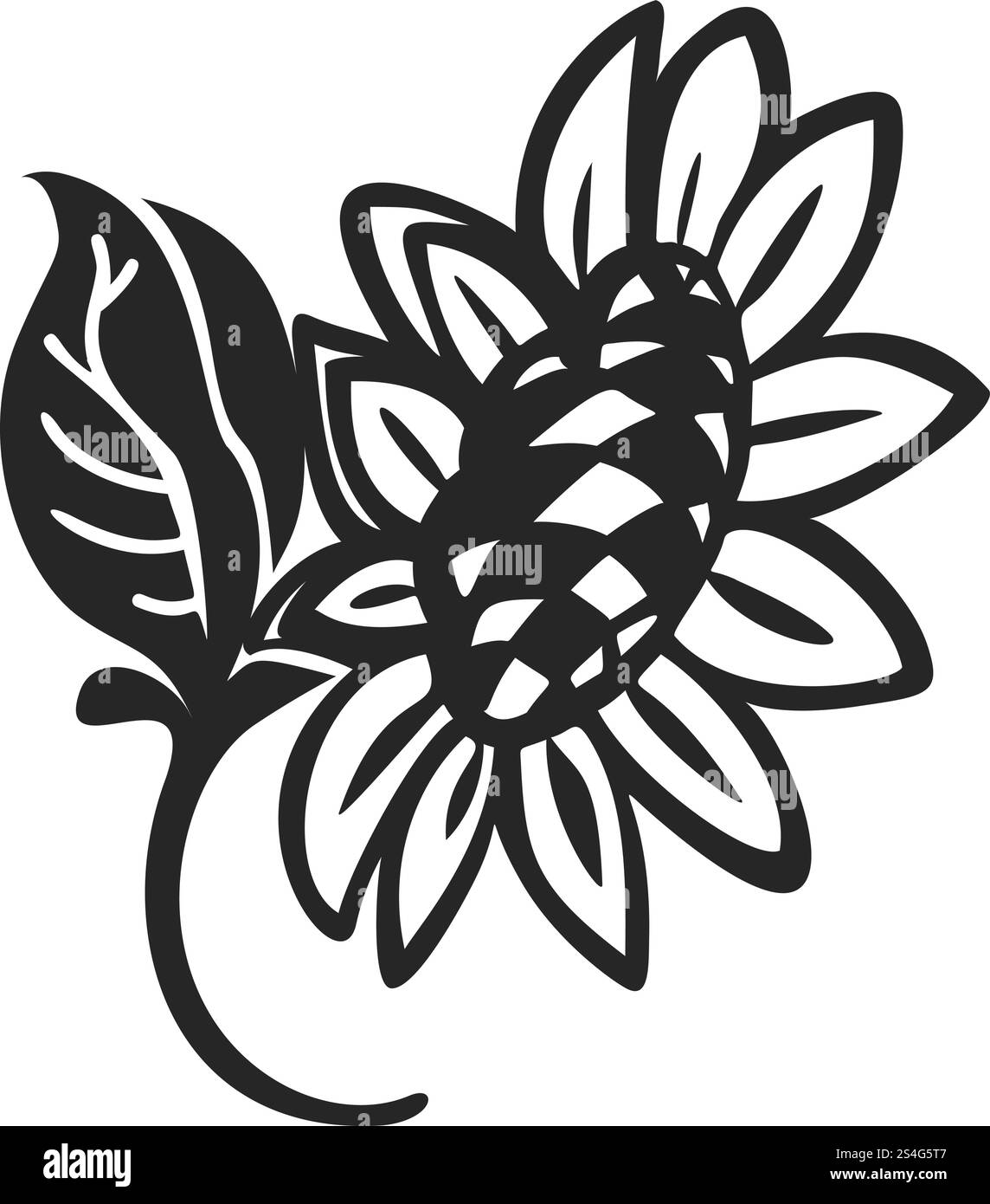 Icône de tournesol biologique. Illustration simple de l'icône de vecteur de tournesol organique pour la conception de Web isolé sur fond blanc. Icône de tournesol organique, style simple Illustration de Vecteur