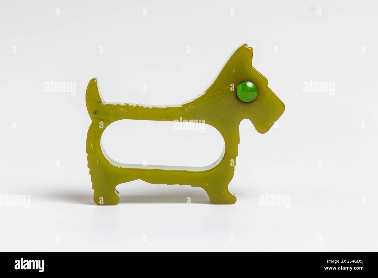 Une sieste Art-déco en bakélite en forme de chien écossais. années 1930 Banque D'Images