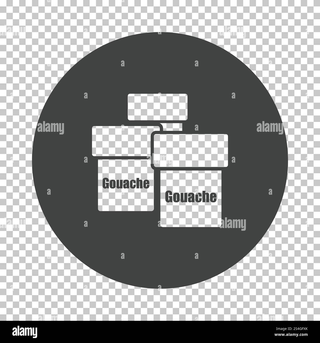 L'icône peut la gouache. Soustraire le design stencil sur grille de transparence. Vector illustration. Illustration de Vecteur