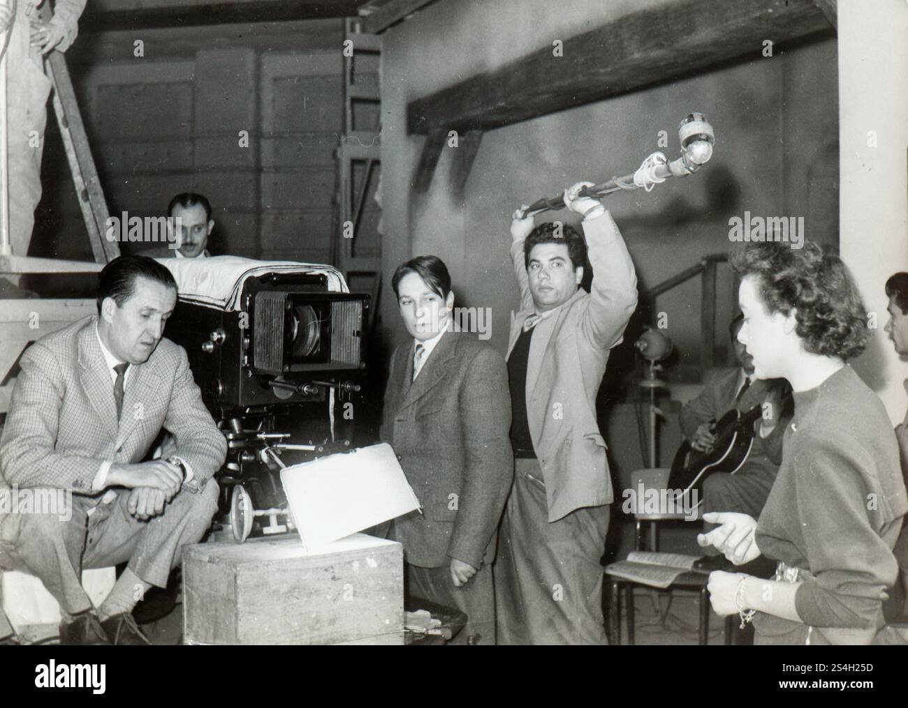 Dans les coulisses de la télévision italienne au cours des années soixante Banque D'Images