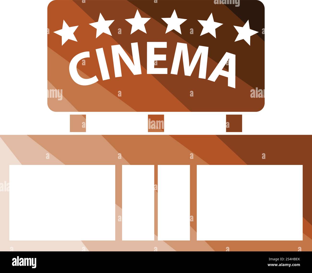 L'icône de l'entrée du cinéma. Télévision couleur design. Vector illustration. Illustration de Vecteur