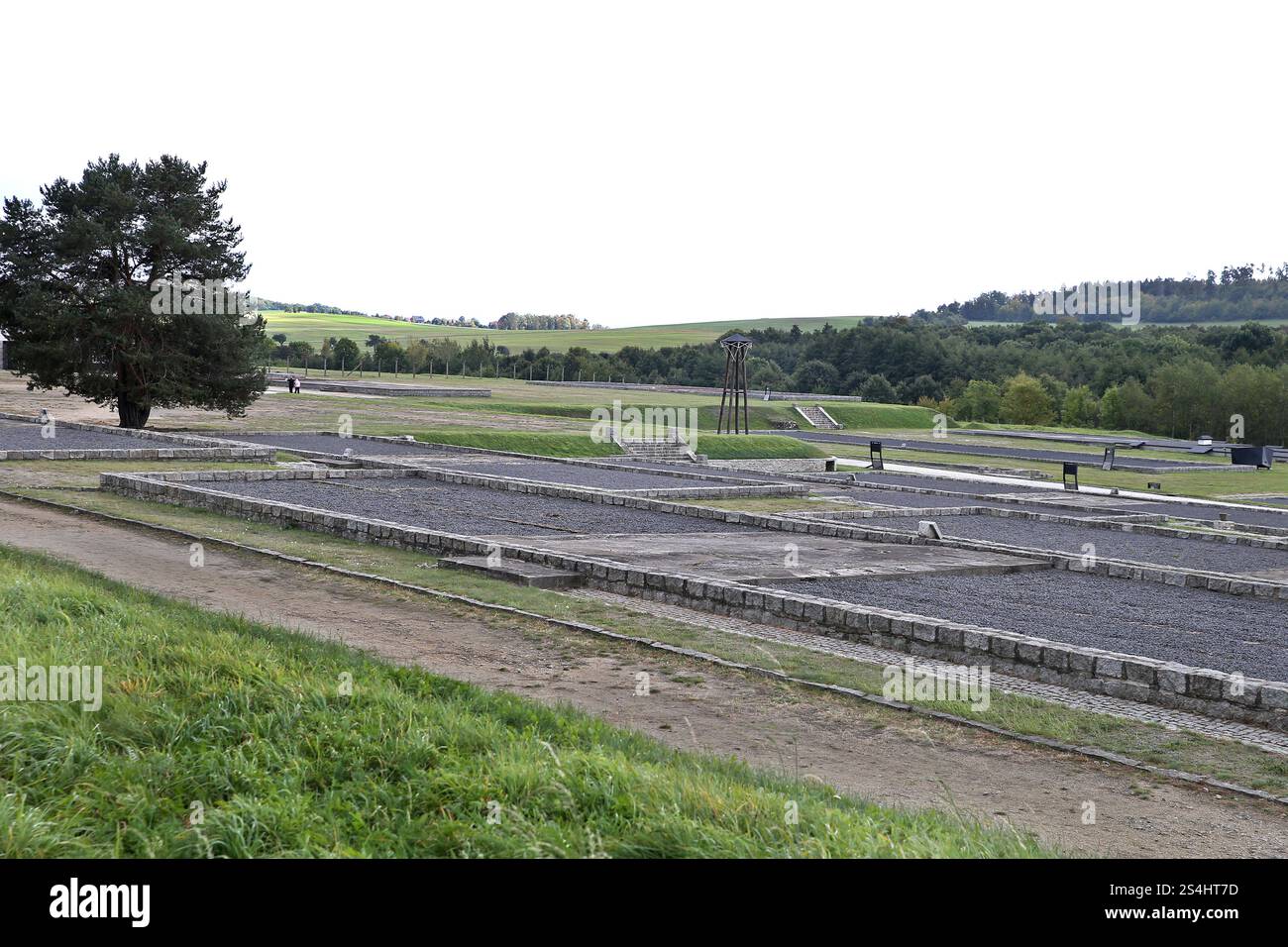 Rogoznica, Pologne. 16 octobre 2023. Fondations de la caserne de l'ancien camp de concentration nazi allemand Gross-Rosen. (Photo de Damian Klamka/SOPA images/SIPA USA) crédit : SIPA USA/Alamy Live News Banque D'Images