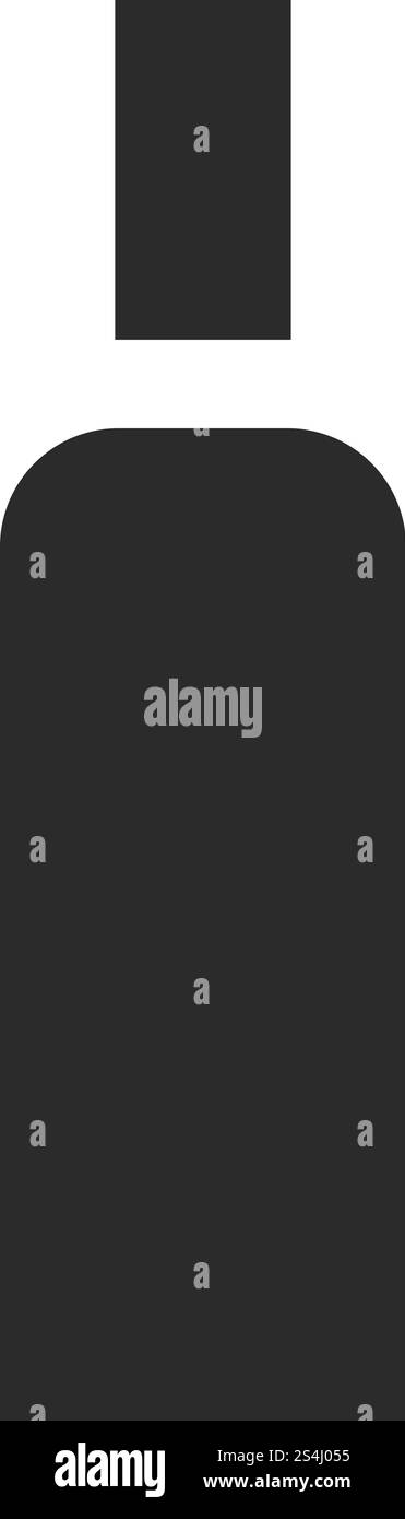 Icône de bouteille haute densité. Illustration simple de l'icône vectorielle de bouteille à haute densité pour la conception de Web isolé sur fond blanc. Icône de bouteille à haute densité, style simple Illustration de Vecteur