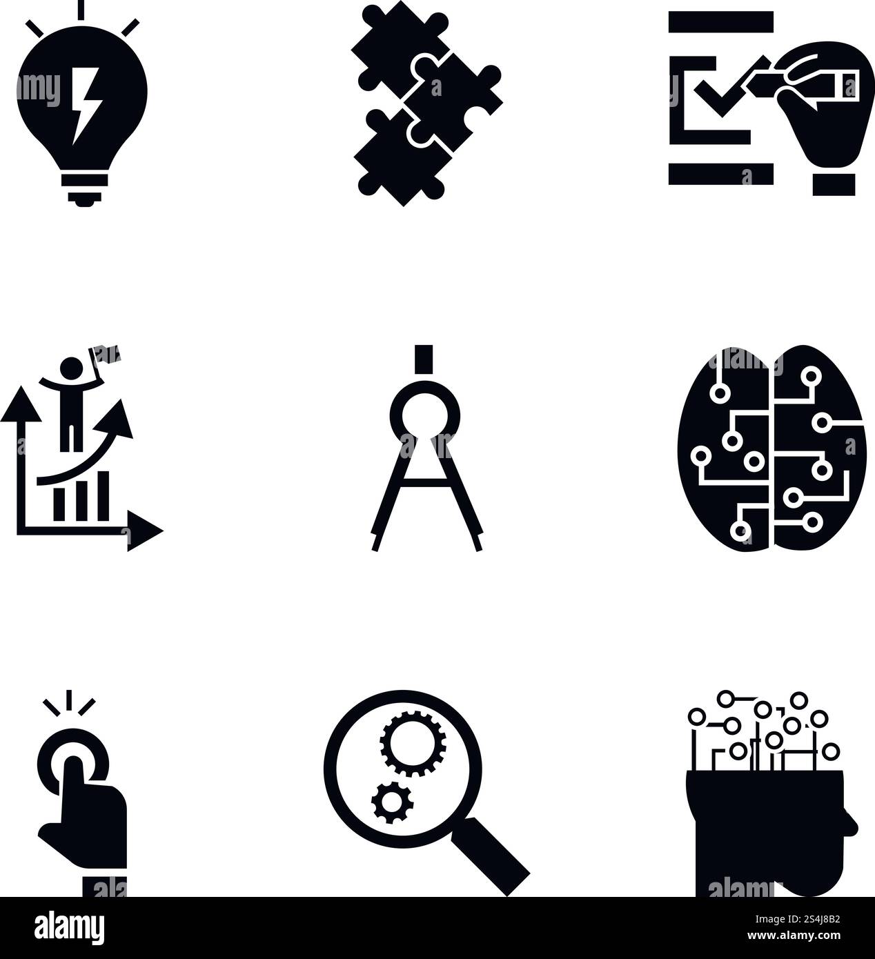 Jeu d'icônes Rechercher une solution. Ensemble simple de 9 icônes de vecteur de solution de trouver pour la conception de Web isolé sur fond blanc. Ensemble d'icônes de recherche de solution, style simple Illustration de Vecteur