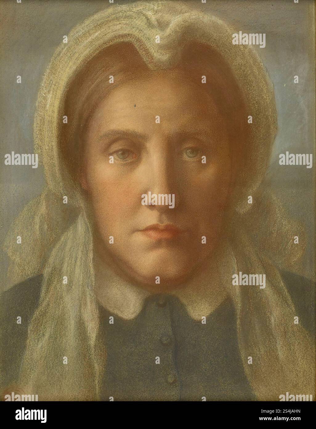 Portrait de Frances Gabriele Rossetti, mère de l'artiste, 1877, tableau de Dante Gabriel Rossetti Banque D'Images