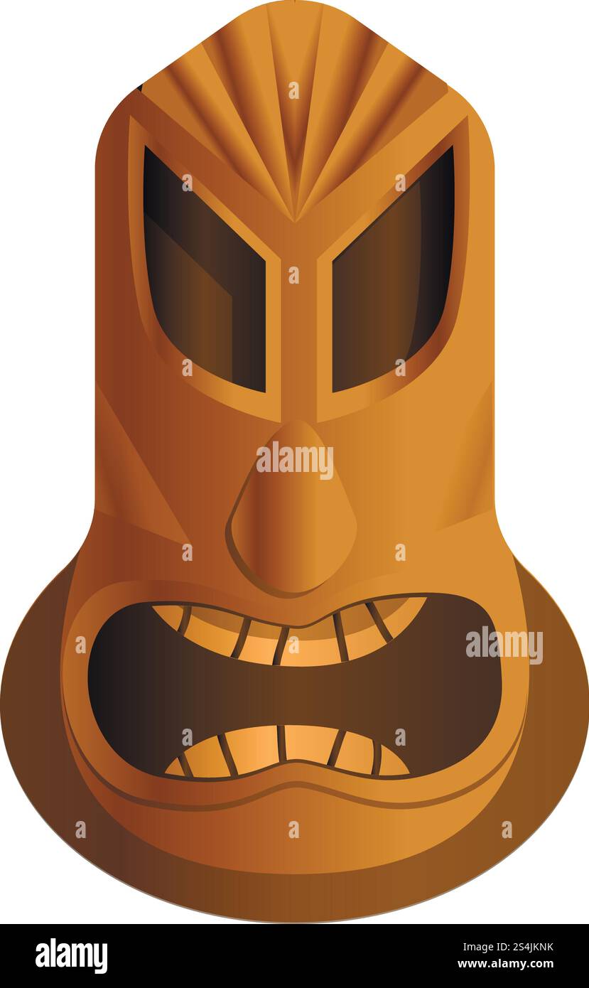 Icône d'idole d'Hawaï. Dessin animé de l'icône vectorielle d'idole d'hawaï pour la conception de Web isolé sur fond blanc. Icône d'idole d'Hawaï, style de bande dessinée Illustration de Vecteur