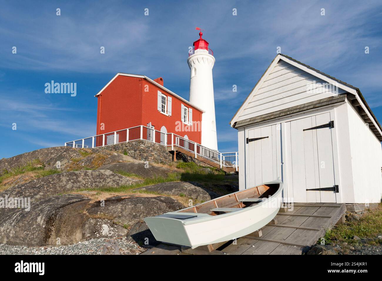 Phare Fisguard à Fort Rod Hill. Banque D'Images
