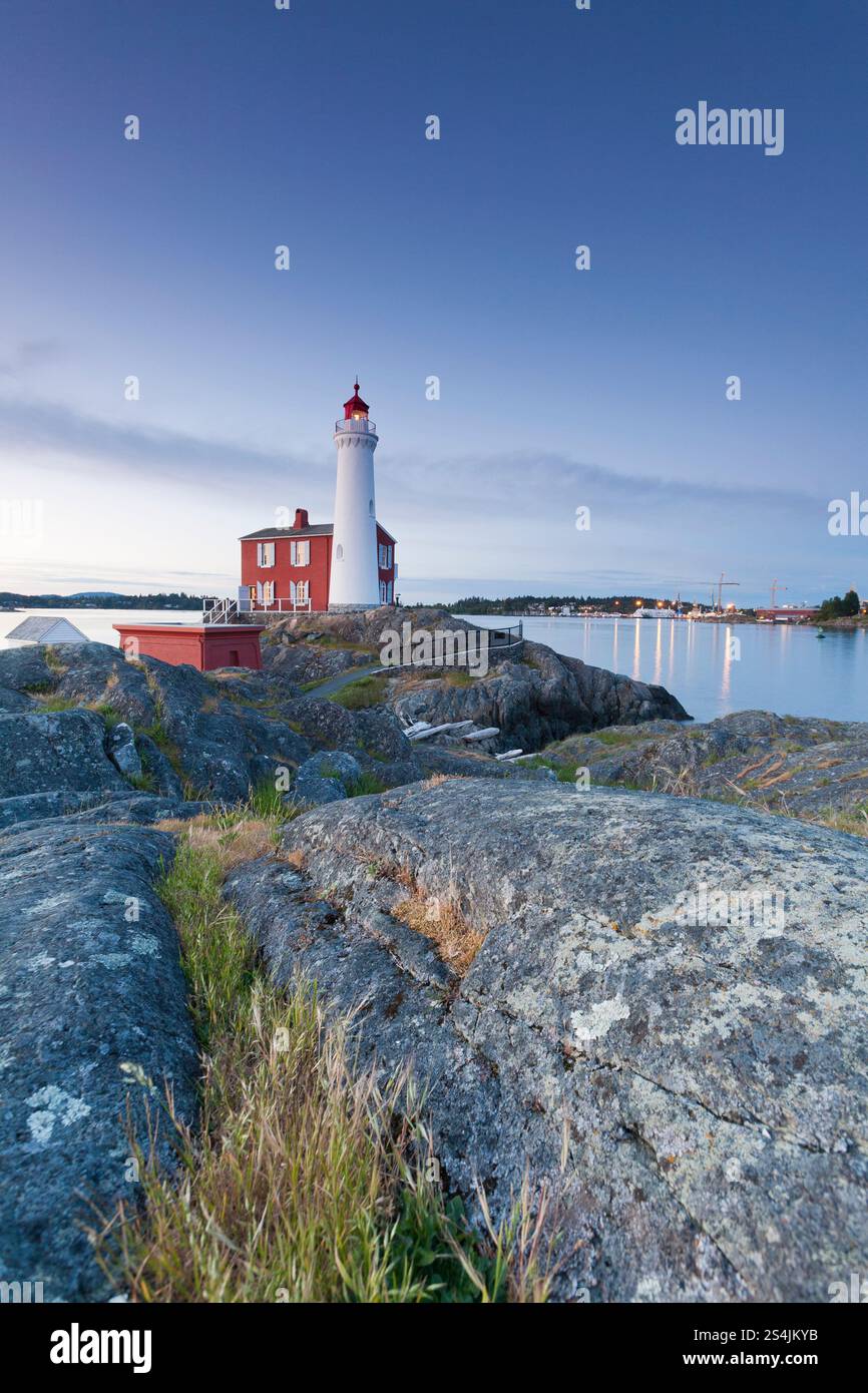 Phare Fisguard à Fort Rod Hill. Banque D'Images