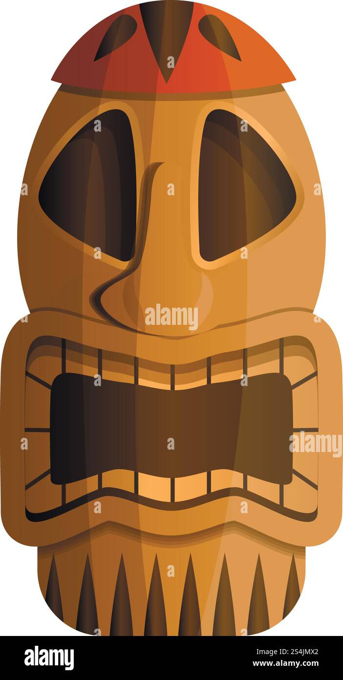 Icône d'idole tropicale. Dessin animé de l'icône de vecteur idole tropicale pour la conception de Web isolé sur fond blanc. Icône d'idole tropicale, style de dessin animé Illustration de Vecteur