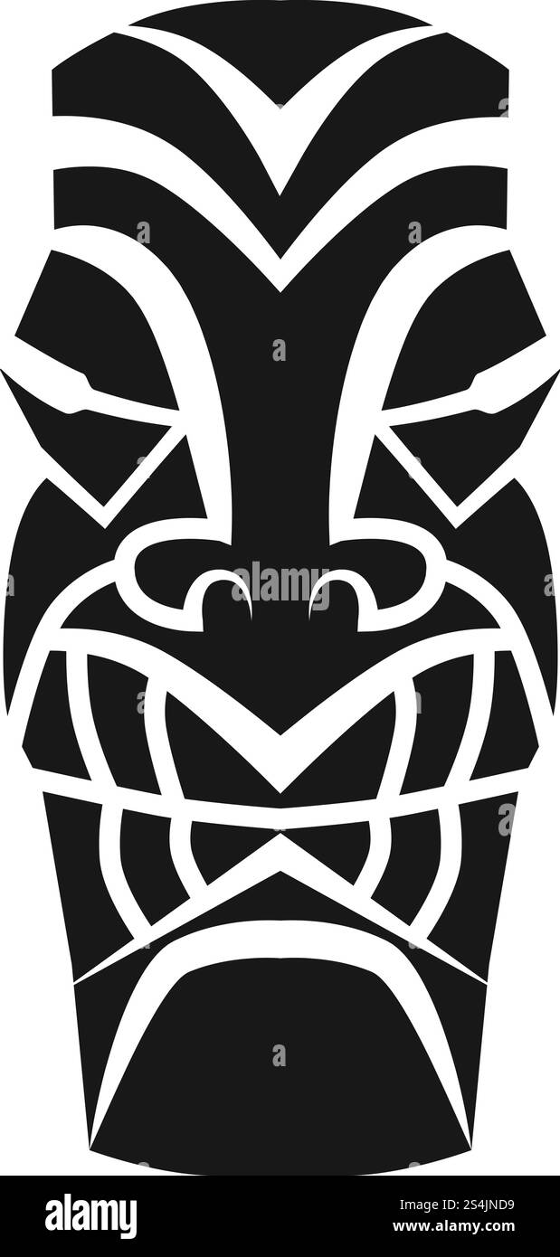 Icône d'idole tribale rituelle. Illustration simple de l'icône vectorielle rituel d'idole tribale pour la conception Web isolé sur fond blanc. Icône d'idole tribale rituel, style simple Illustration de Vecteur