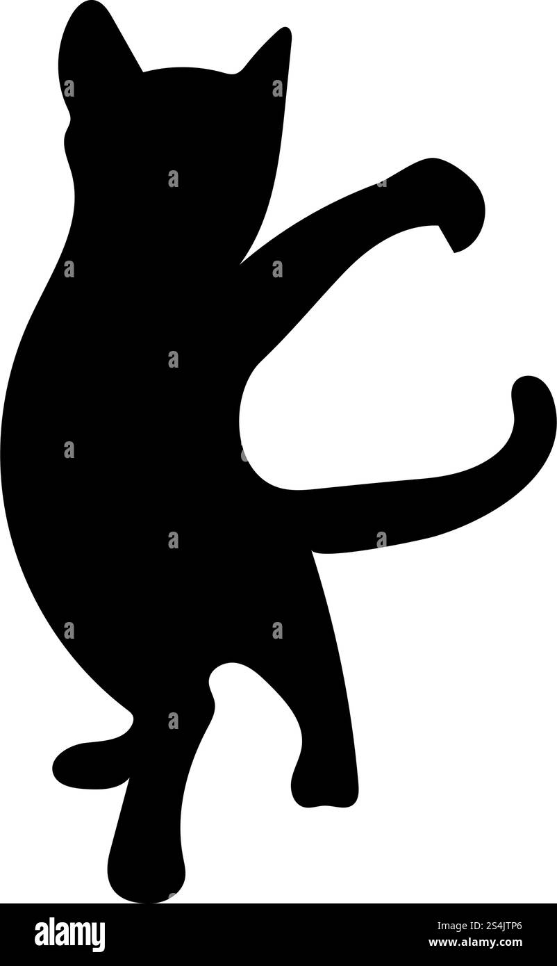 Silhouette de chat. Lisse et claire. Vector Illustration. Illustration de Vecteur