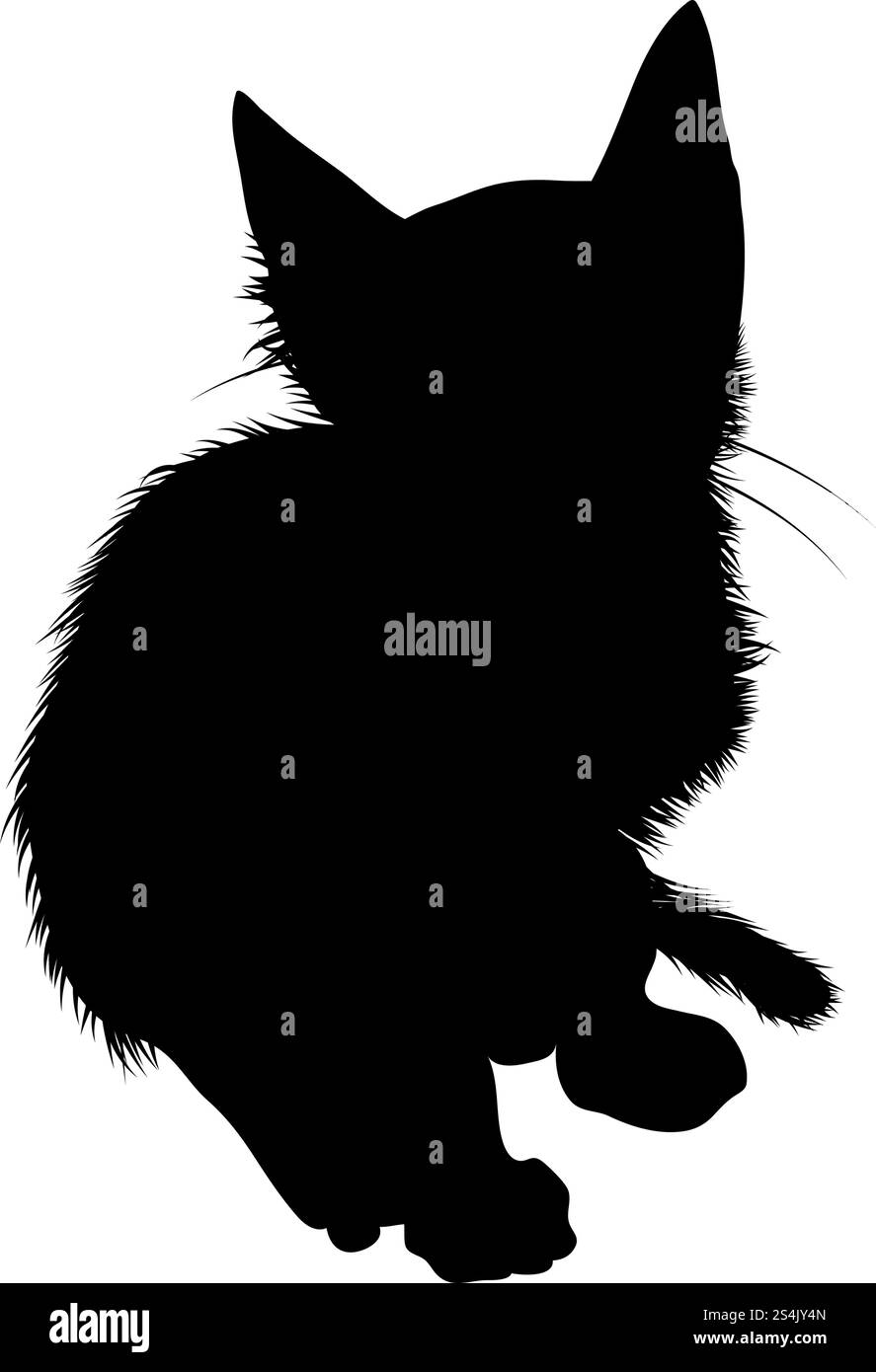 Silhouette de chat. Lisse et claire. Vector Illustration. Illustration de Vecteur