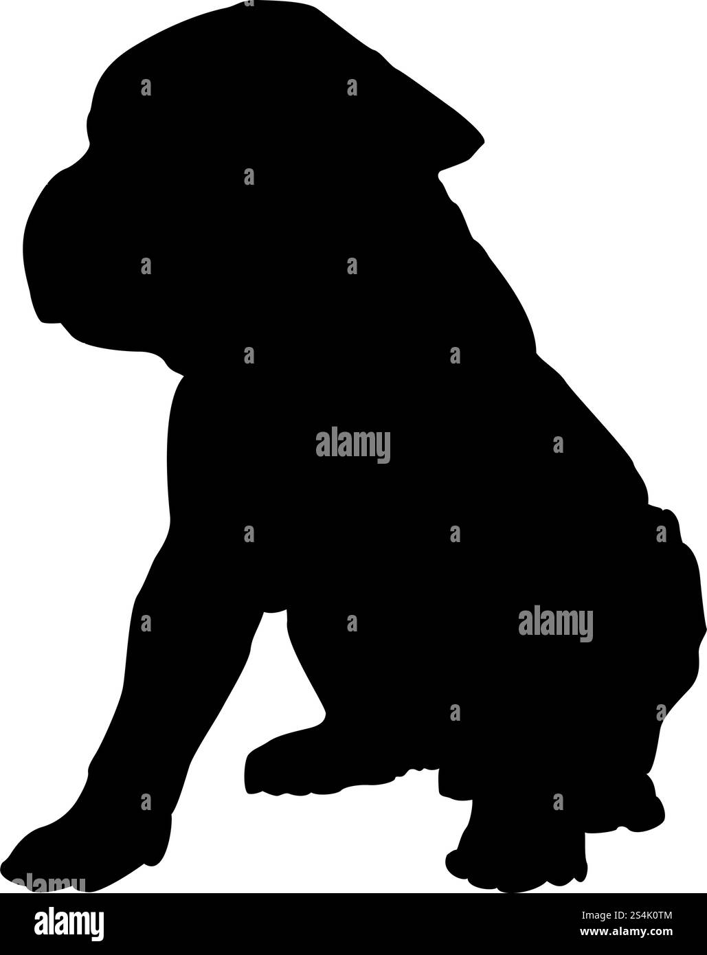 Puppy Dog Silhouette. Illustration Vecteur de douceur. Illustration de Vecteur