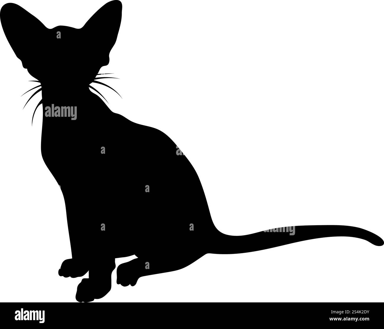 Silhouette de chat. Lisse et claire. Vector Illustration. Illustration de Vecteur
