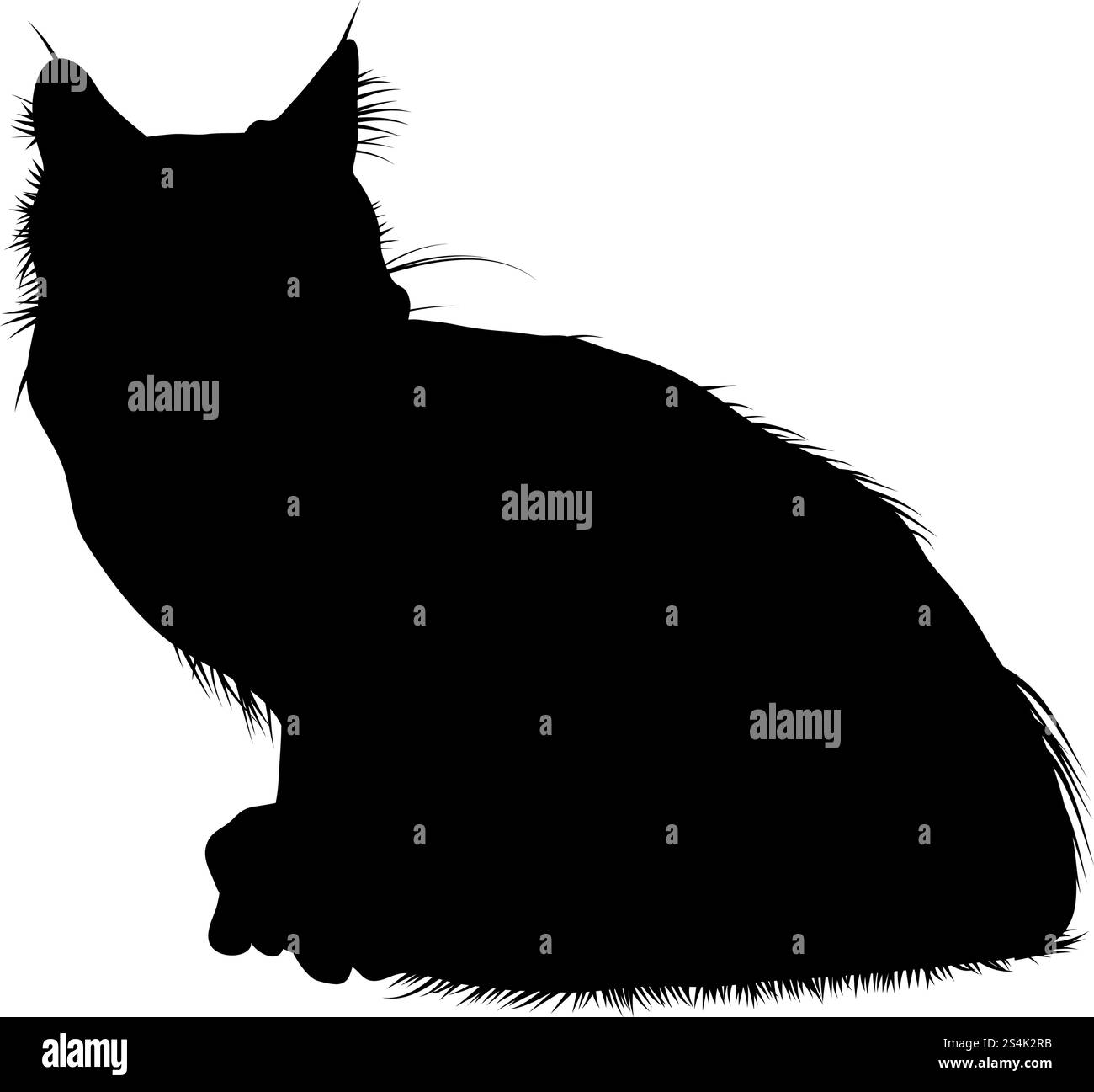 Silhouette de chat. Lisse et claire. Vector Illustration. Illustration de Vecteur