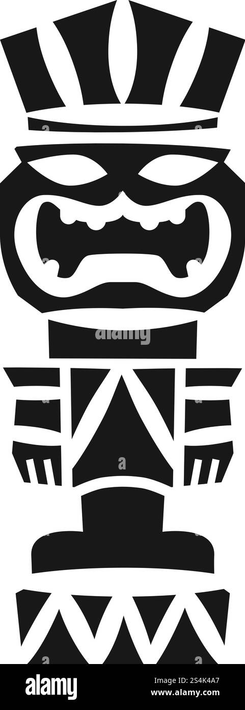 Icône d'idole tribale. Illustration simple de l'icône vectorielle d'idole tribal pour la conception de Web isolé sur fond blanc. Icône d'idole tribal, style simple Illustration de Vecteur