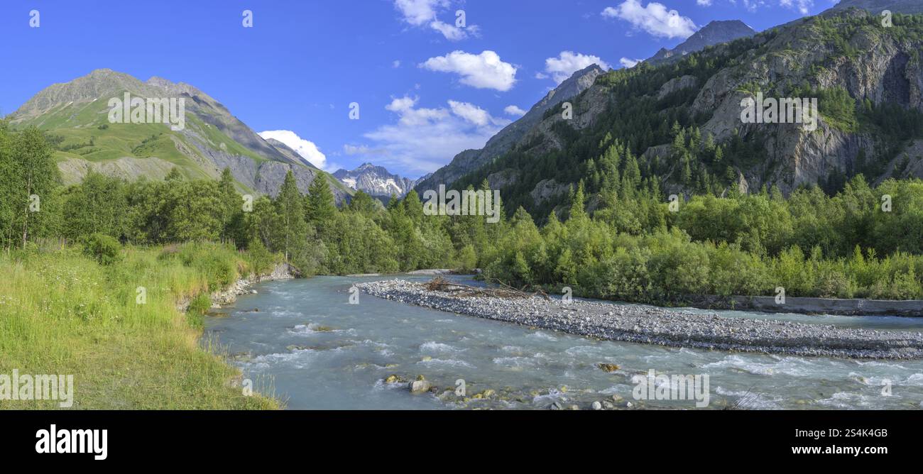 Romanche River Villar-d'Arene, Département Hautes-Alpes, France, Europe Banque D'Images