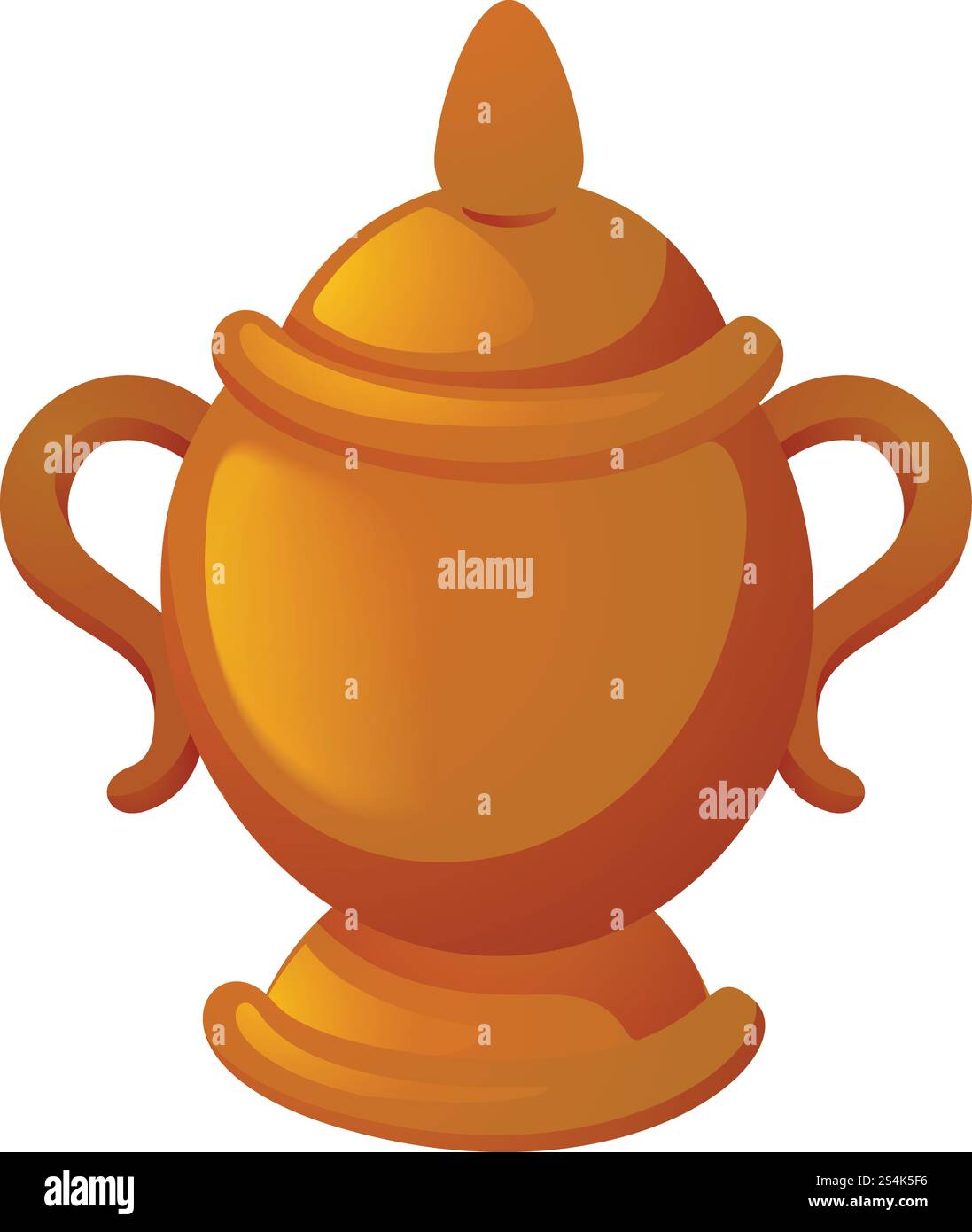 Icône vase doré. Dessin animé de l'icône de vecteur de vase d'or pour la conception de Web isolé sur fond blanc. Icône de vase doré, style de dessin animé Illustration de Vecteur