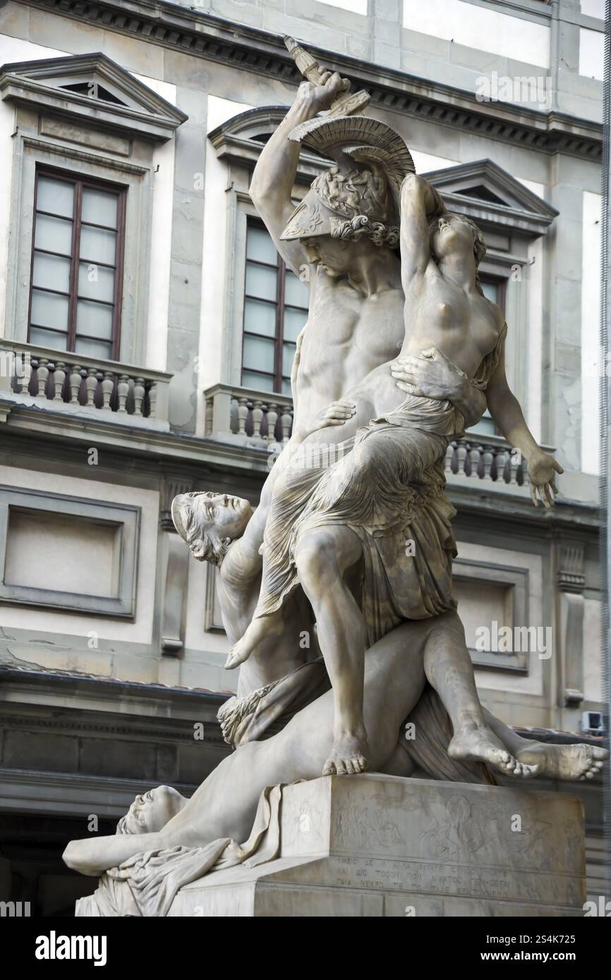 Italie, Toscane, Florence. Statues sur la Piazza della Signoria, Autriche, Europe Banque D'Images