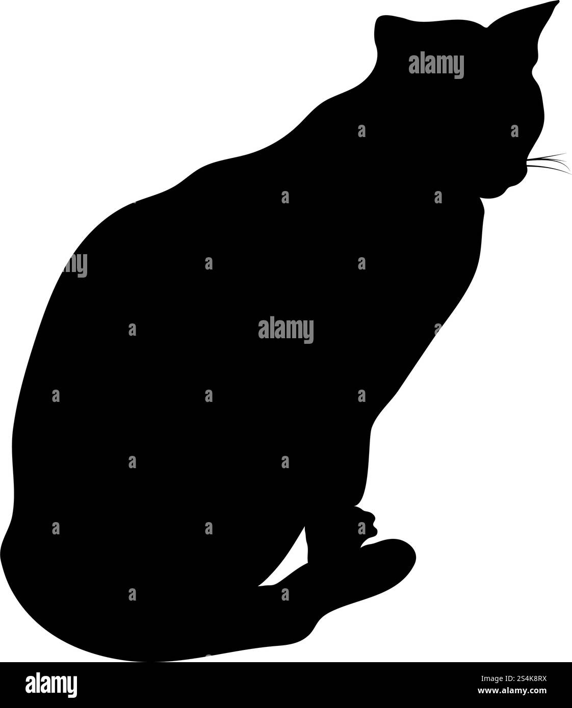 Silhouette de chat. Lisse et claire. Vector Illustration. Illustration de Vecteur