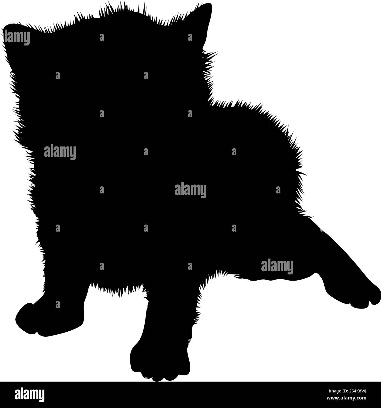 Silhouette de chat. Lisse et claire. Vector Illustration. Illustration de Vecteur