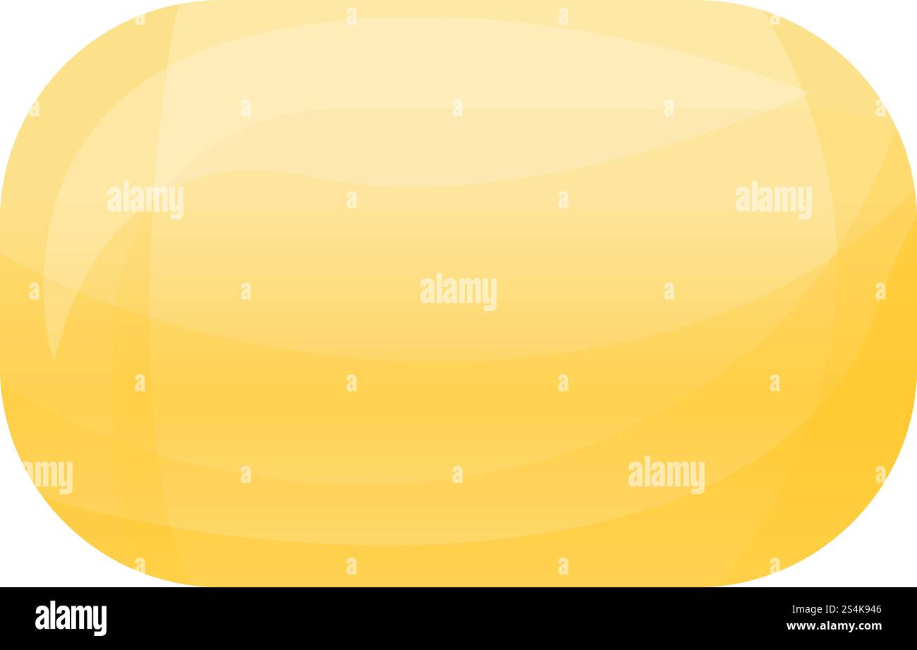 Yellow gum icon. Cartoon of yellow gum vector icon for web design isolated on white background. Yellow gum icon, cartoon style Illustration de Vecteur