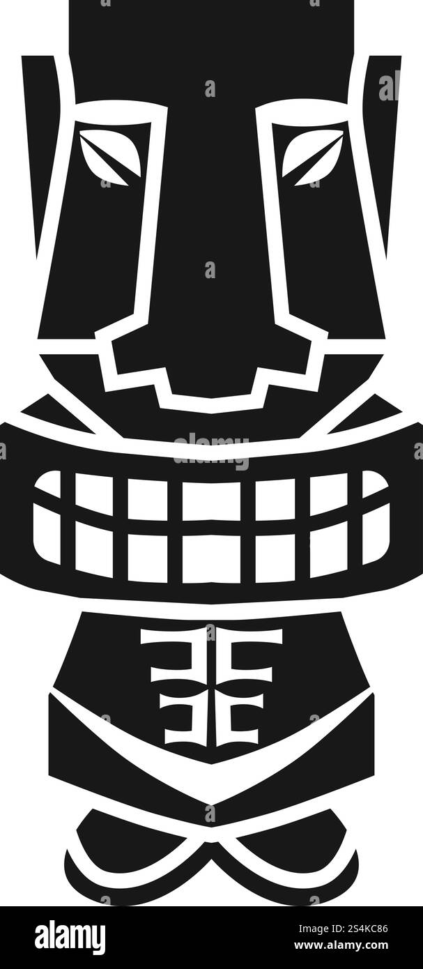 Icône d'idole rituel hawaï. Illustration simple de l'icône vectorielle d'idole rituel hawaï pour la conception de Web isolé sur fond blanc. Icône d'idole rituel hawaï, style simple Illustration de Vecteur