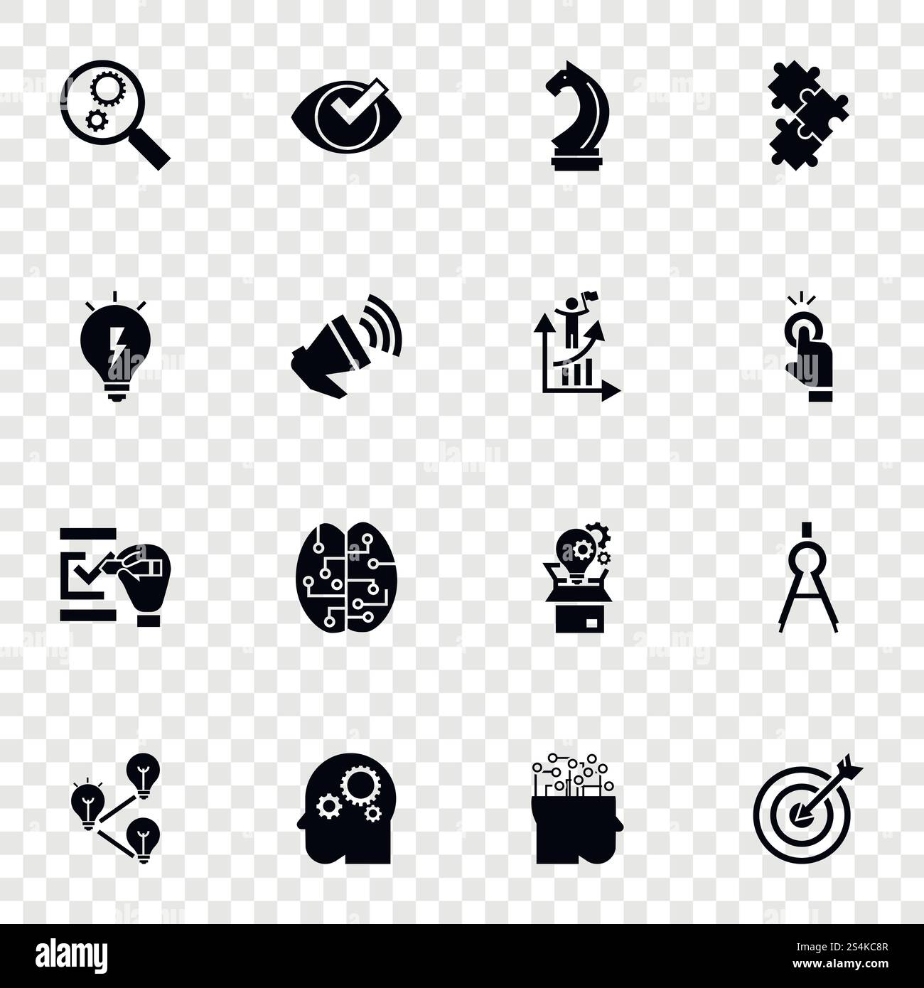 Jeu d'icônes de solution. Ensemble simple d'icônes vectorielles de solution pour la conception Web. Ensemble d'icônes de solution, style simple Illustration de Vecteur