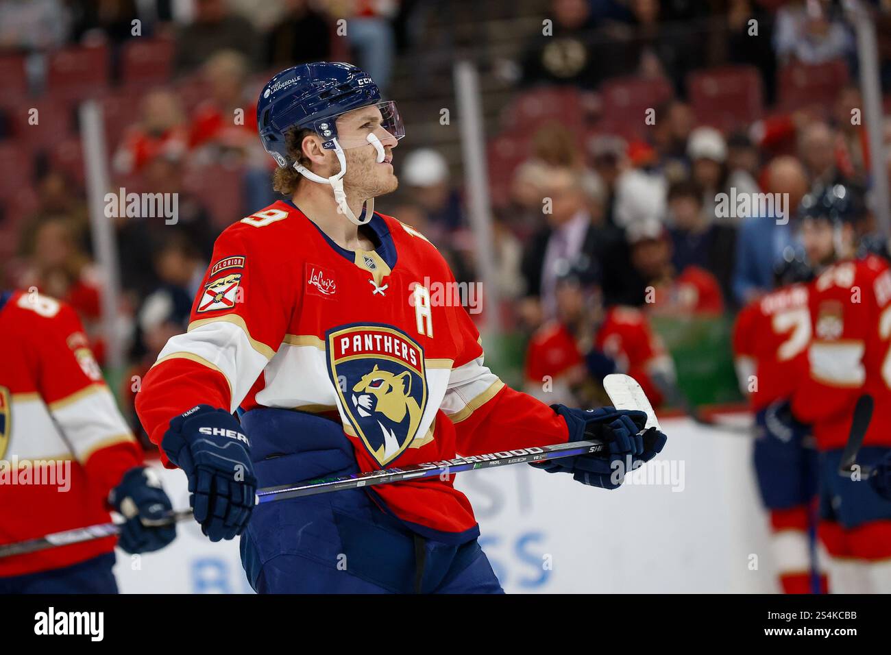 SUNRISE, FL - Florida Panthers Matthew Tkachuk #19 en action (photo : Chris Arjoon) Banque D'Images