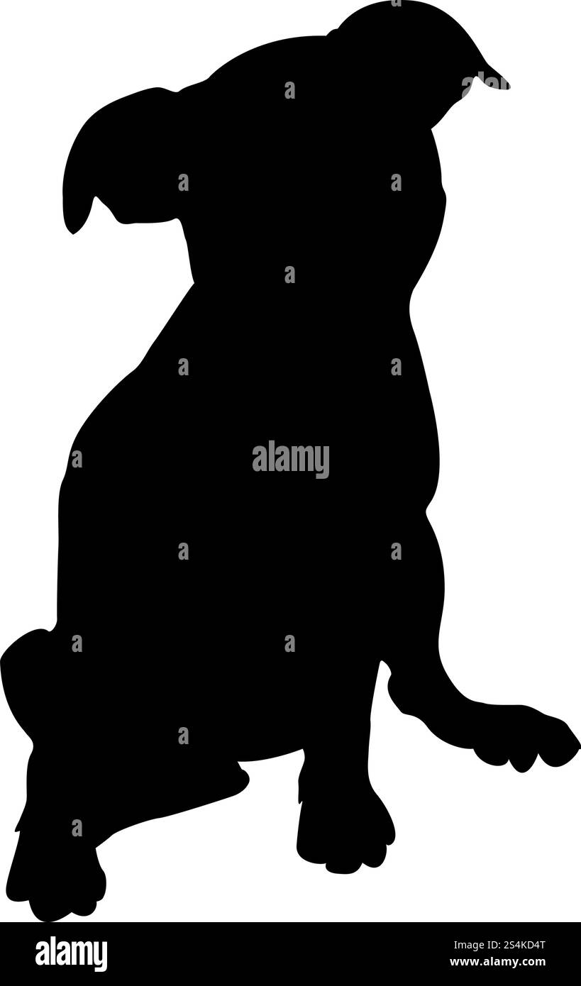 Puppy Dog Silhouette. Illustration Vecteur de douceur. Illustration de Vecteur