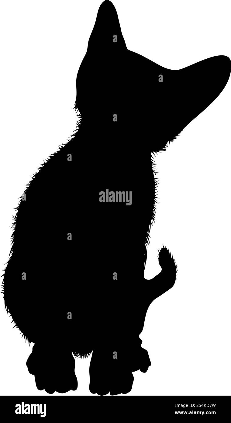 Silhouette de chat. Lisse et claire. Vector Illustration. Illustration de Vecteur