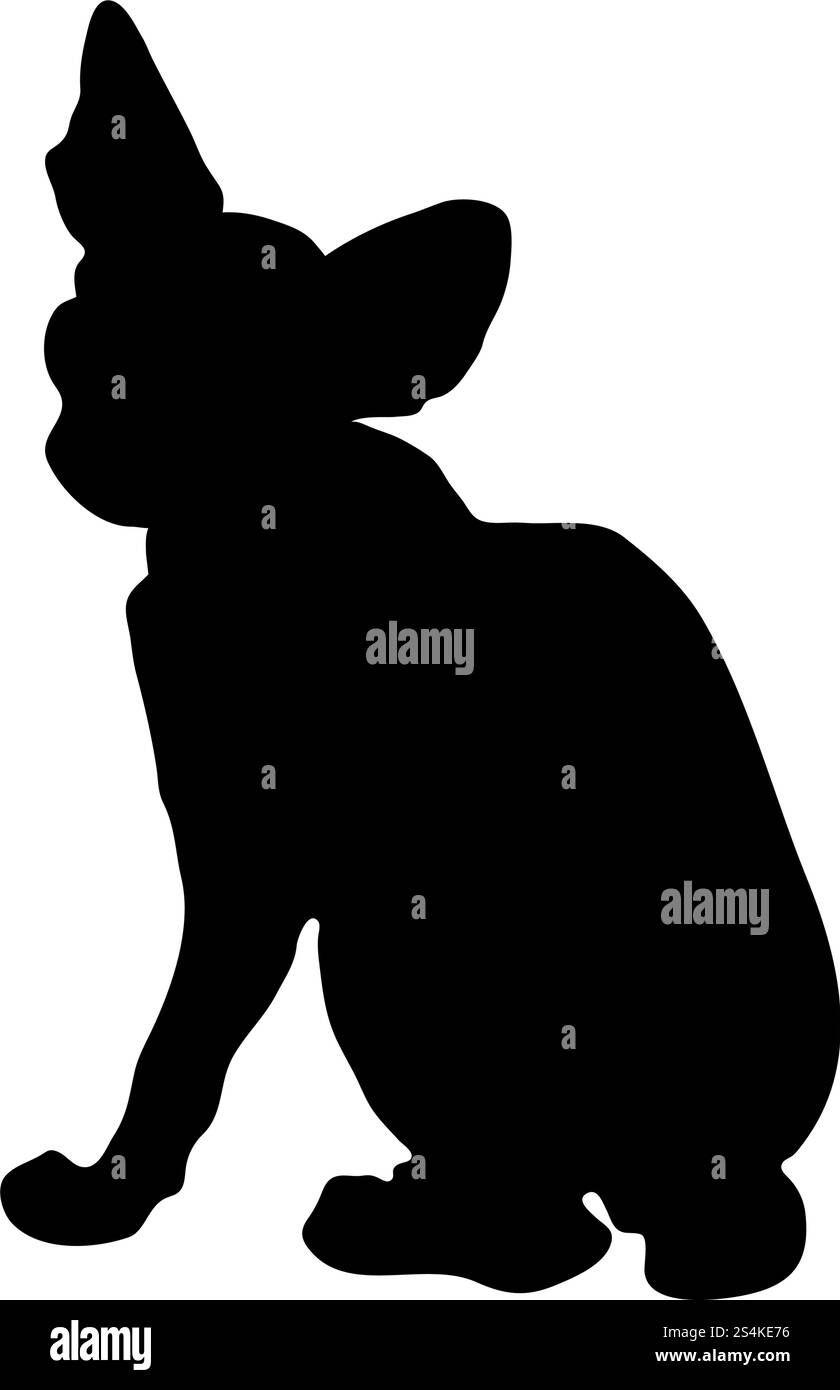Silhouette de chat. Lisse et claire. Vector Illustration. Illustration de Vecteur
