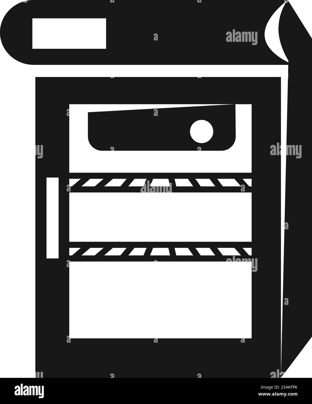 Icône mini réfrigérateur. Illustration simple de l'icône vectorielle mini réfrigérateur pour la conception Web isolé sur fond blanc. Mini icône de réfrigérateur, style simple Illustration de Vecteur