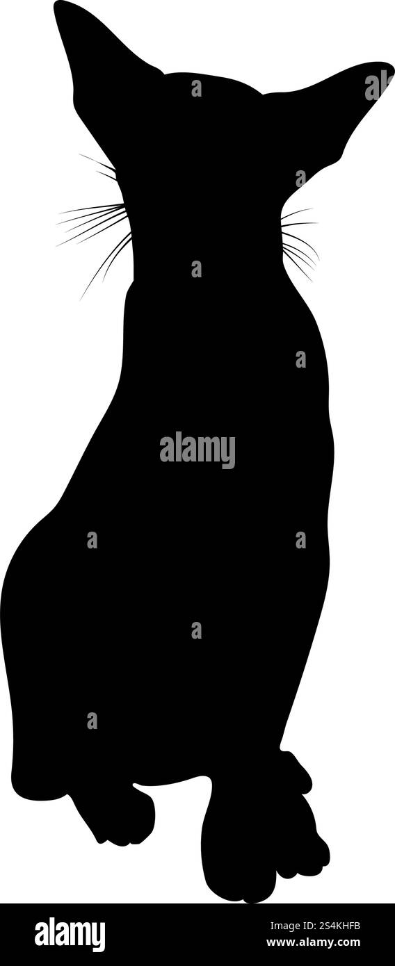 Silhouette de chat. Lisse et claire. Vector Illustration. Illustration de Vecteur