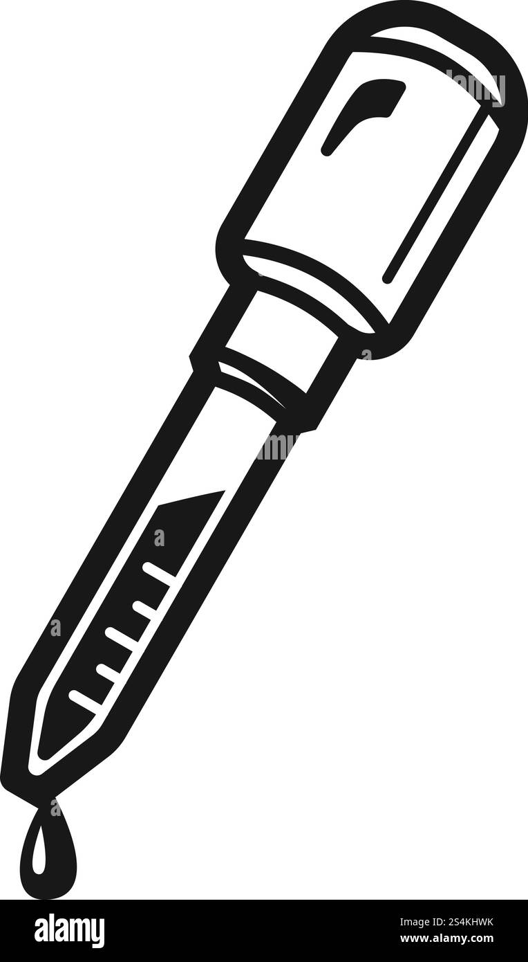 Icône compte-gouttes complet. Illustration simple de l'icône de vecteur dropper complet pour la conception de Web isolé sur fond blanc. Icône compte-gouttes complet, style simple Illustration de Vecteur