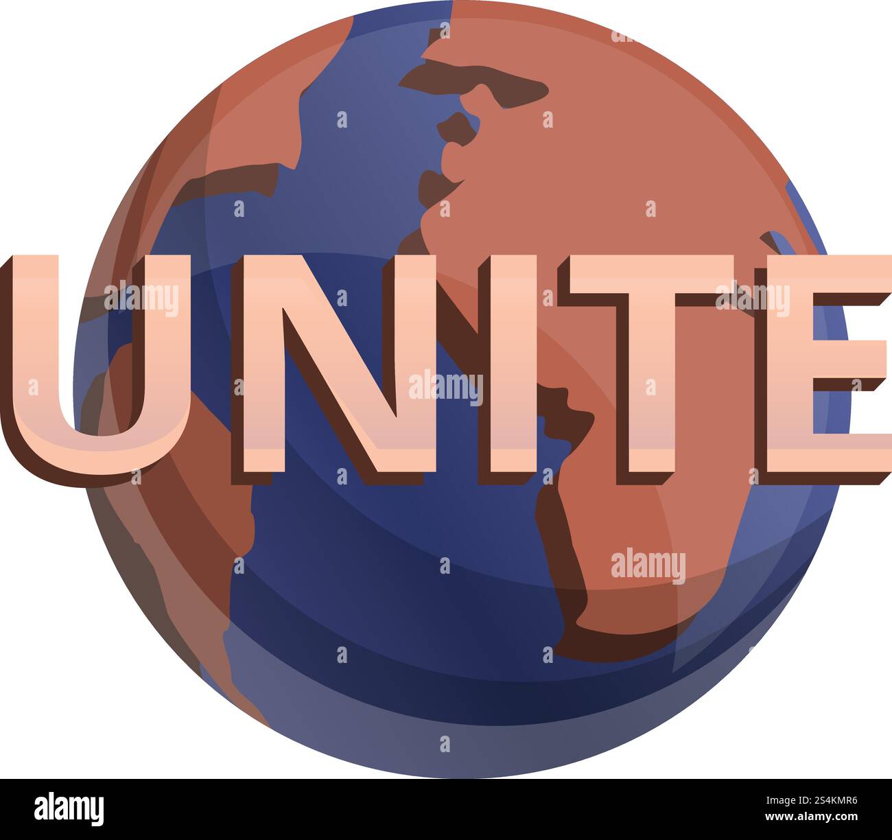 Icône d'unité globale. Dessin animé de l'icône vectorielle globale unite pour la conception de sites Web isolé sur fond blanc. Icône d'unité globale, style de dessin animé Illustration de Vecteur