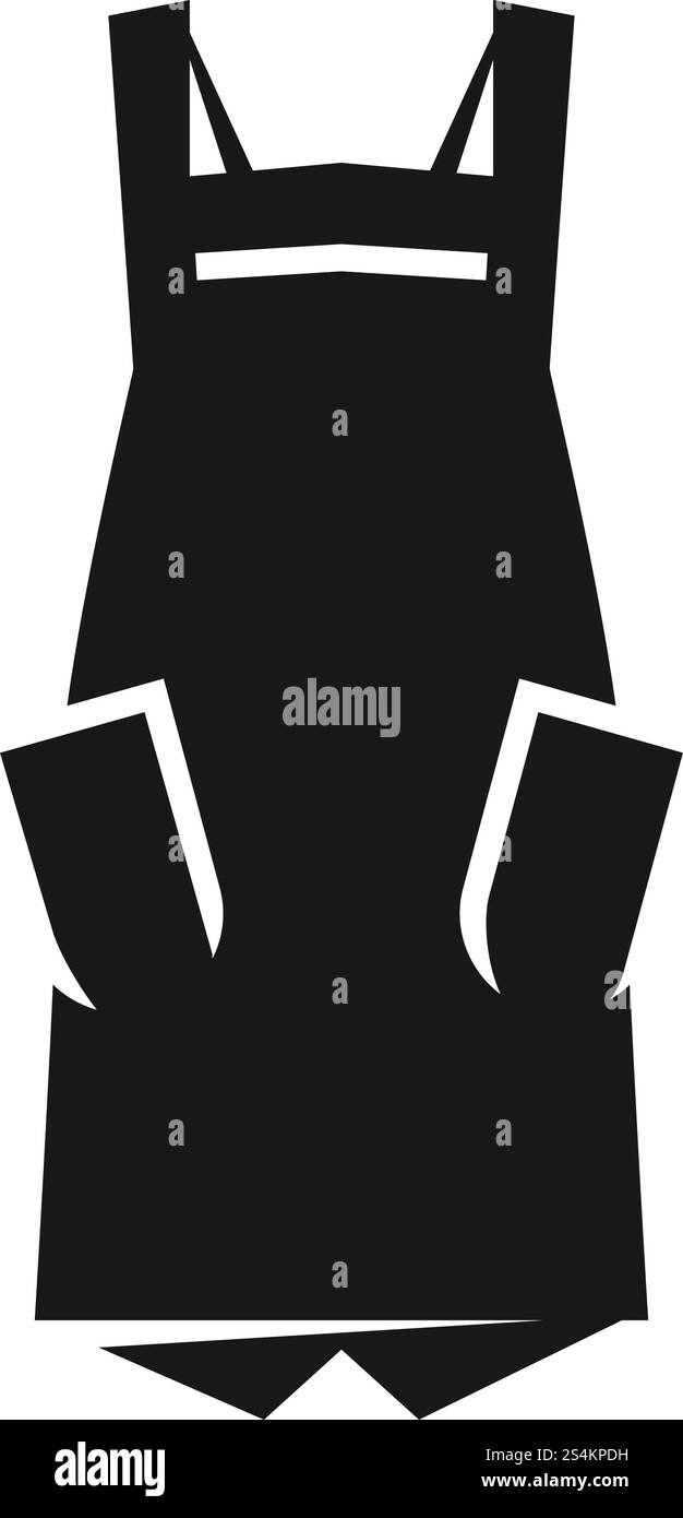 Icône de vue avant du tablier. Illustration simple de l'icône de vecteur de vue avant de tablier pour la conception de Web isolé sur fond blanc. Icône de vue avant de tablier, style simple Illustration de Vecteur