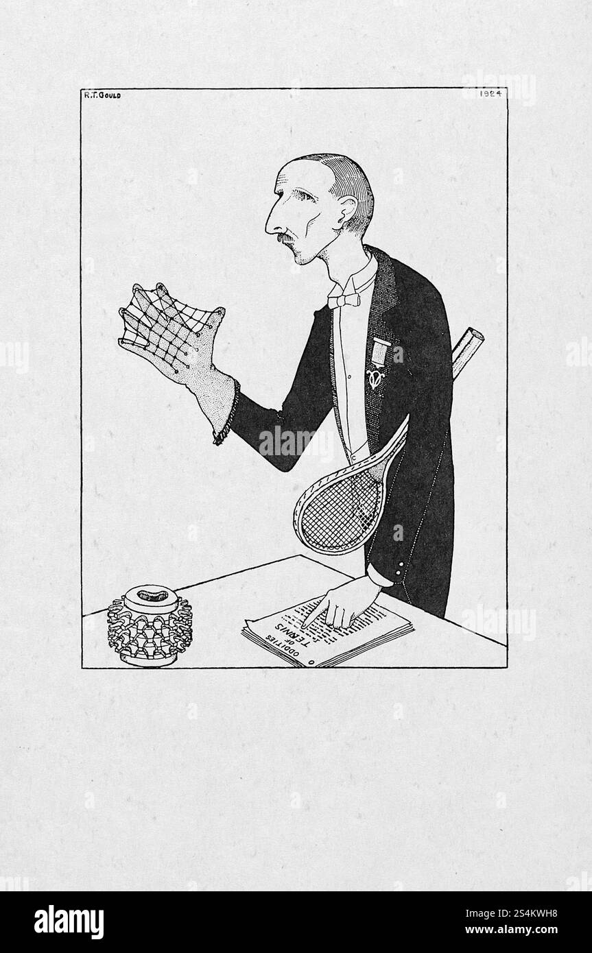 Rupert Thomas Gould - bizarreries du tennis - 1924 Banque D'Images
