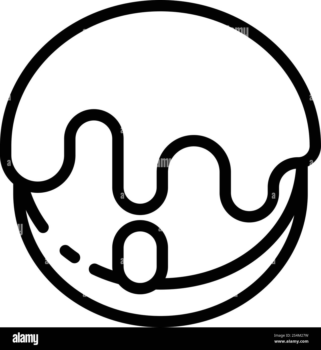 Icône de biscuit crème. Icône vectorielle de biscuit de crème de contour pour la conception de Web isolé sur fond blanc. Icône de biscuit crème, style de contour Illustration de Vecteur