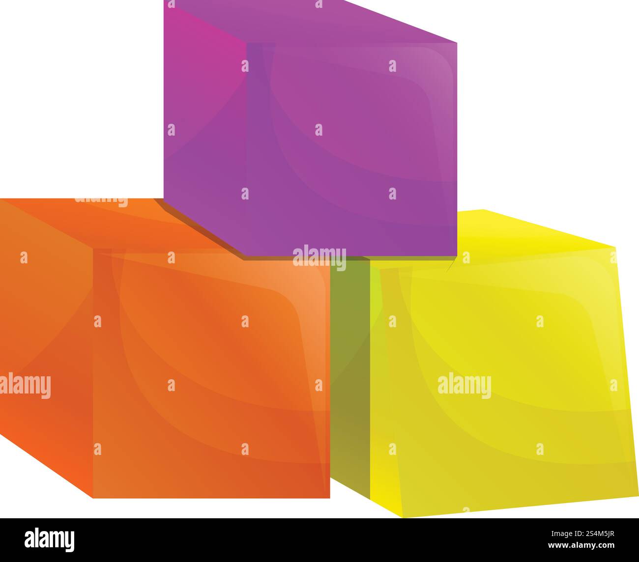 Icône jouets cubes. Dessin animé de l'icône vectorielle de jouets de cube pour la conception de Web isolé sur fond blanc. Icône de jouets de cube, style de bande dessinée Illustration de Vecteur