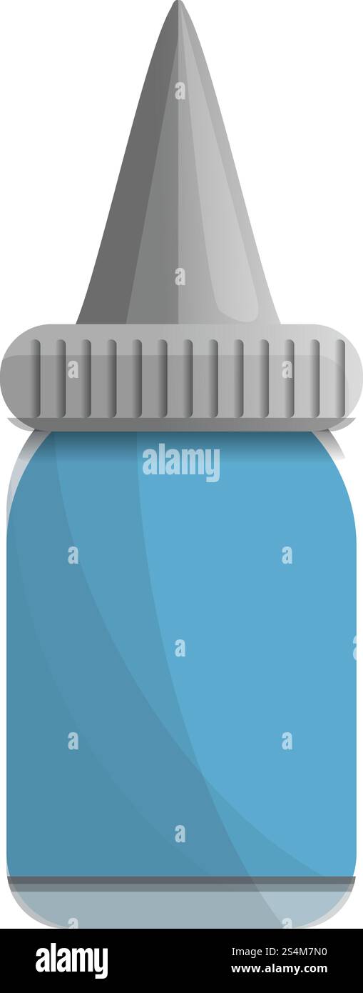 Icône gouttes nasales. Dessin animé de l'icône de vecteur de gouttes nasales pour la conception de Web isolé sur fond blanc. Icône gouttes nasales, style de dessin animé Illustration de Vecteur