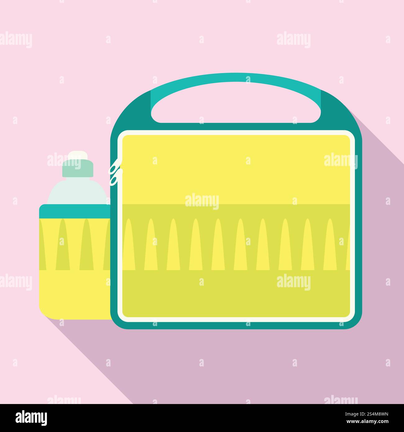 Sac à lunch icône citron vert. Illustration plate de l'icône vectorielle de lime de sac à lunch pour la conception de Web. Sac à lunch icône citron vert, style plat Illustration de Vecteur