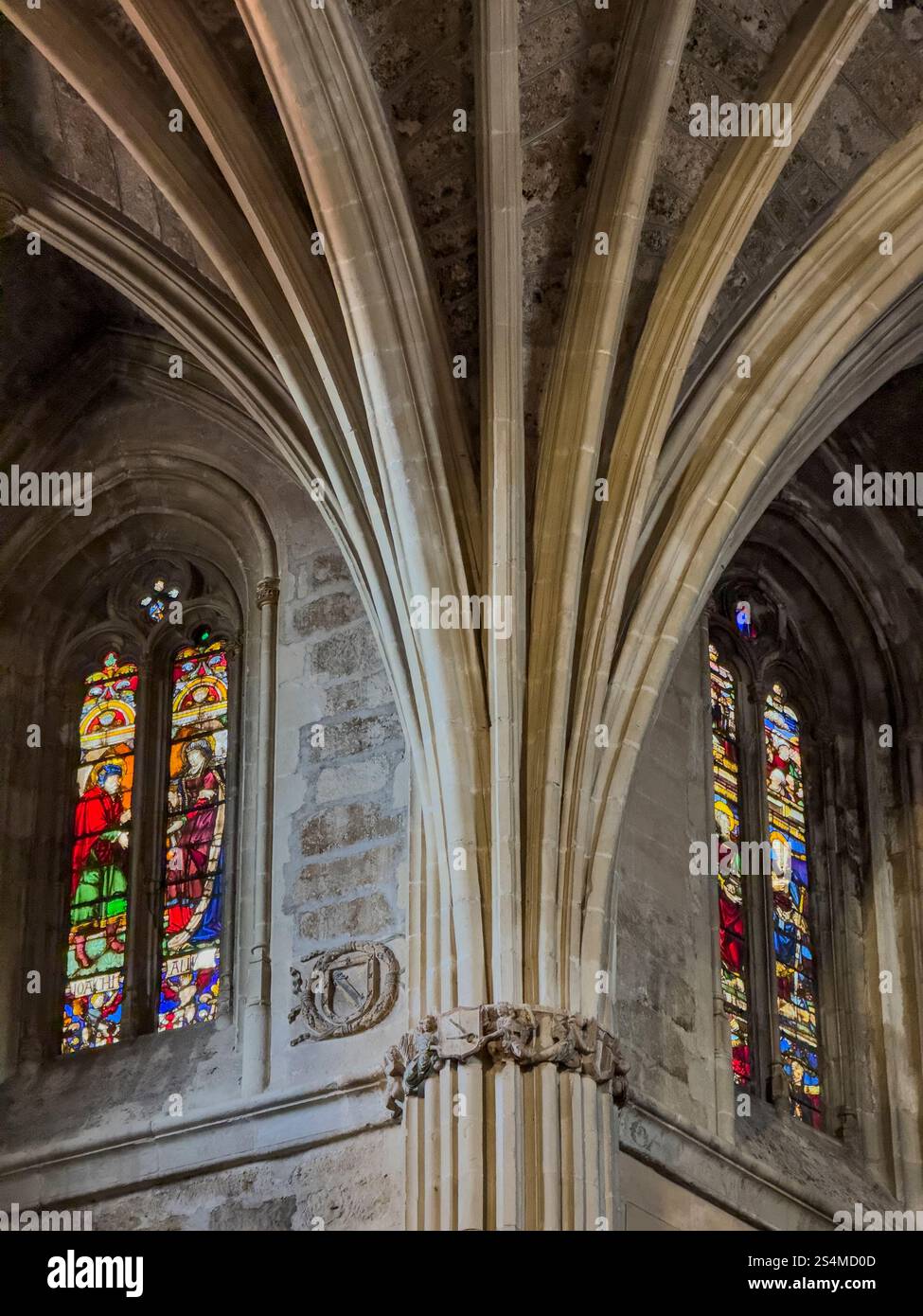 Église intérieure de l'ancien couvent de San Marcos dans la ville de Leon. Aujourd'hui est un hôtel Parador de luxe en exploitation, Leon, Espagne - photo stock Banque D'Images
