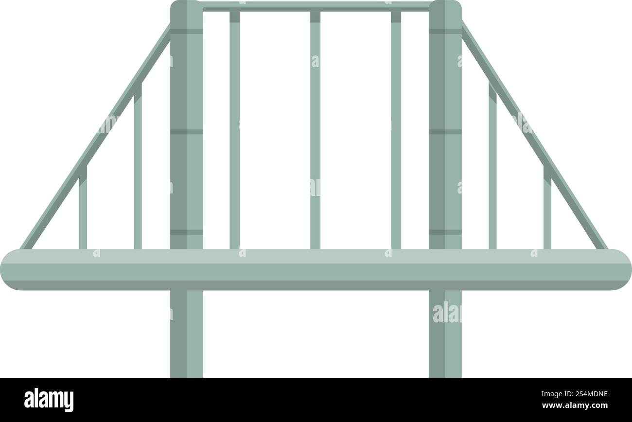 Icône de pont ingénieur. Dessin animé de l'icône de vecteur de pont d'ingénieur pour la conception Web isolé sur fond blanc. Icône de pont d'ingénieur, style de dessin animé Illustration de Vecteur