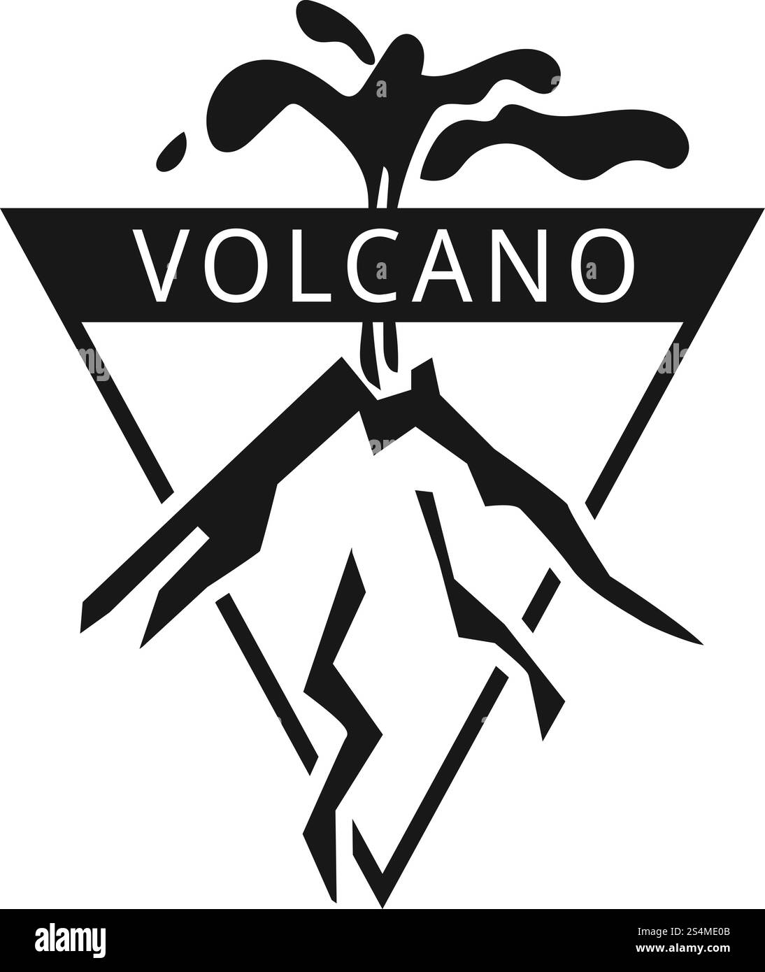 Logo Island Volcano. Illustration simple du logo vectoriel de volcan de l'île pour la conception Web isolé sur fond blanc. Logo de volcan de l'île, style simple Illustration de Vecteur