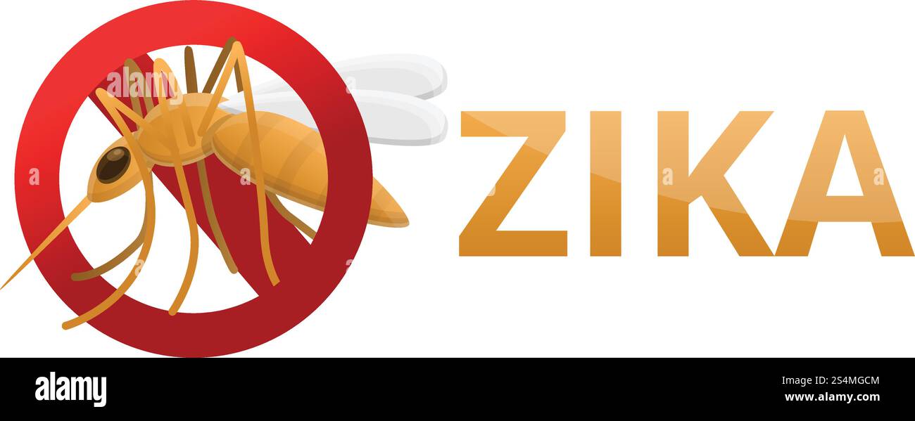 Icône Zika. Dessin animé de l'icône vectorielle zika pour la conception Web isolé sur fond blanc. Icône Zika, style de dessin animé Illustration de Vecteur