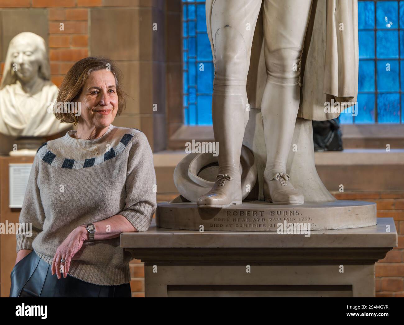 Scottish National Portrait Gallery, Édimbourg, Écosse, Royaume-Uni, 13 janvier 2025, Scottish Portrait Awards : les prix sont lancés avec des inscriptions qui ouvriront le 1er septembre. L'exposition se déroulera de l'automne 2026 au printemps 2027. Sur la photo : Kirsty Wark : juge invitée, présentatrice de télévision et journaliste. Crédit Sally Anderson/Alamy Live News Banque D'Images