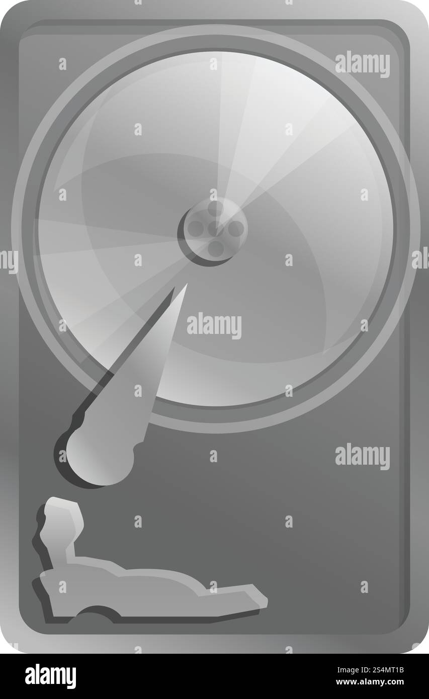 Icône de l'ancien disque dur. Dessin animé de vieille icône de vecteur de disque dur pour la conception de Web isolé sur fond blanc. Vieille icône de disque dur, style de dessin animé Illustration de Vecteur