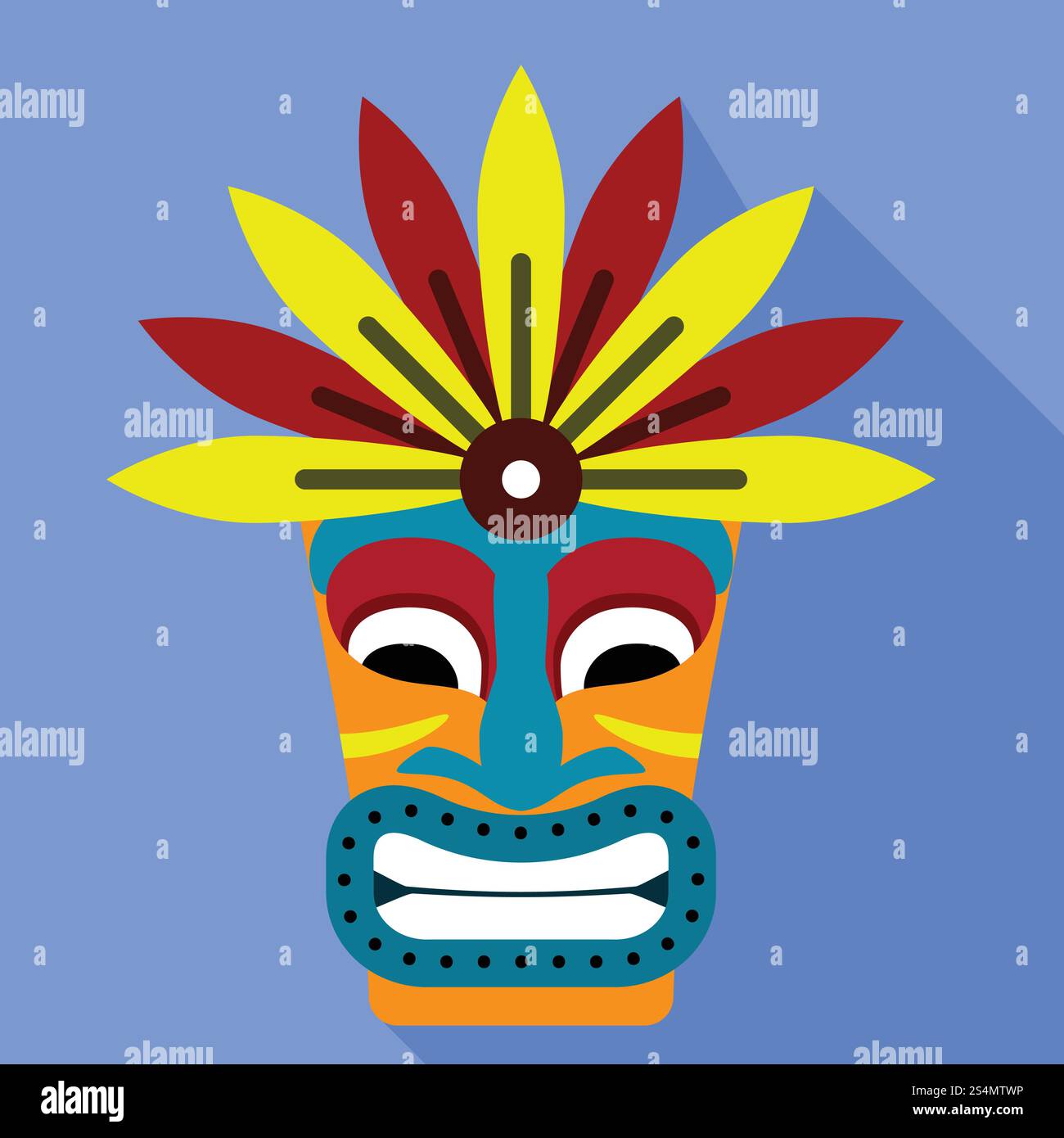 Icône de statue d'idole Tiki. Illustration plate de l'icône vectorielle de statue tiki idol pour la conception de sites Web. Icône de statue d'idole Tiki, style plat Illustration de Vecteur