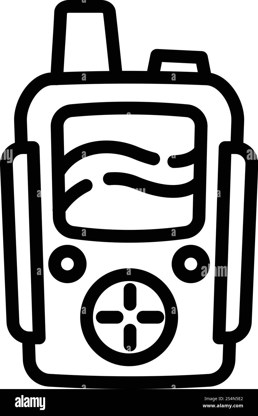 Icône talkie-walkie. Icône vectorielle de talkie walkie pour la conception Web isolé sur fond blanc. Icône talkie-walkie, style contour Illustration de Vecteur